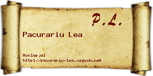 Pacurariu Lea névjegykártya